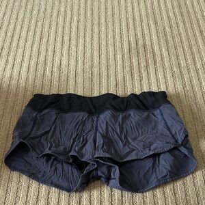 Women's Lululemon Size 10 Black and Gray Shorts